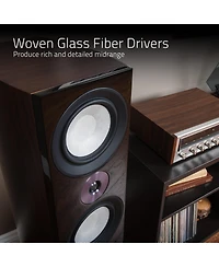 Fluance Reference High Performance 3-Way Floorstanding Loudspeakers with Down-firing 8" Subwoofers for 2-Channel Stereo Listening or Home Theater
