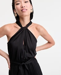 I.n.c. International Concepts Women's Pleated Halter Dress, Exclusively at Macy's