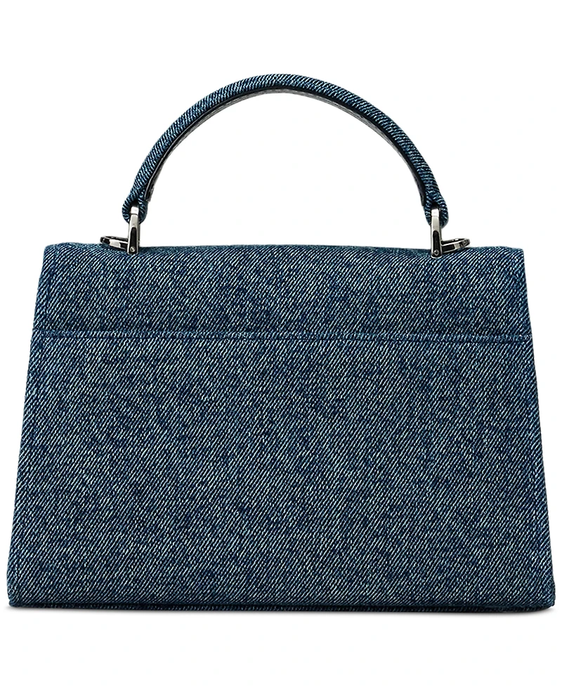 Lauren Ralph Lauren Washed Denim Small Farrah Satchel