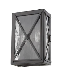 Burnished Cross Water Glass Outdoor Light – Decorative Outdoor Wall Fixture