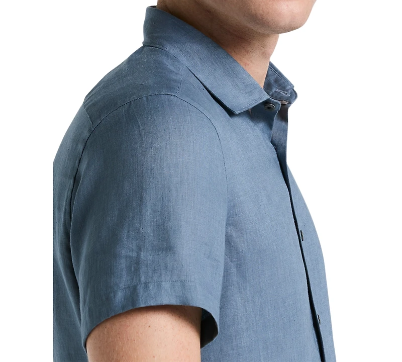 Perry Ellis Men's Solid Linen Shirt