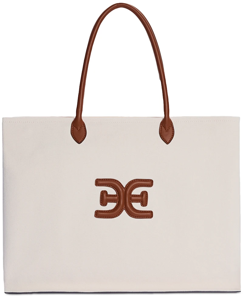 Sam Edelman Cooper Extra Large Logo Canvas Tote