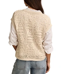 Lucky Brand Crochet Sweater Vest