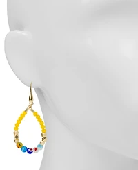 Patricia Nash Gold-Tone Mixed Bead Tear-Shape Drop Earrings