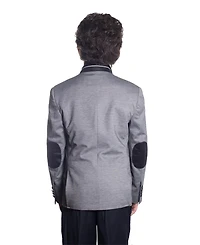 Elie Balleh Boys Grey Slim Fit Knit Jersey Blazer