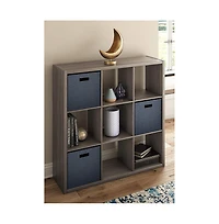 ClosetMaid Decorative Bookcase Open Back 9-Cube Storage Organizer, Graphite Gray