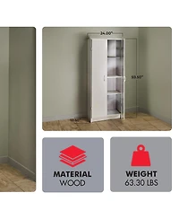 ClosetMaid 896700 12.5 x 24 x 59.5 Inch Adjustable 4 Shelf Pantry Cabinet, White