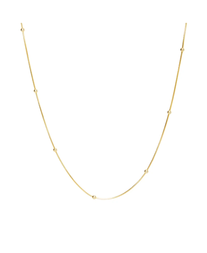 Spero London Italian Bead Chain Sterling Silver Satellite Necklace