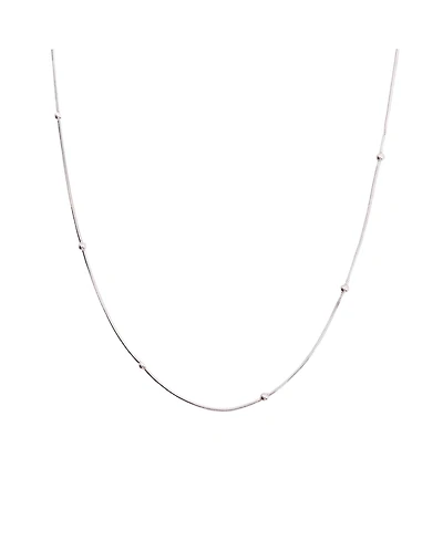 Spero London Italian Bead Chain Sterling Silver Satellite Necklace