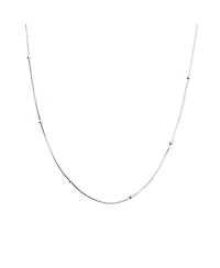 Spero London Italian Bead Chain Sterling Silver Satellite Necklace
