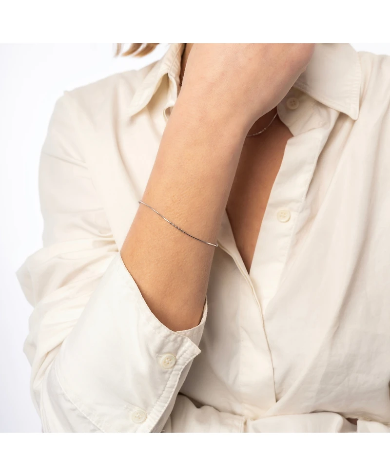 Spero London Six Beads Sterling Silver Bracelet