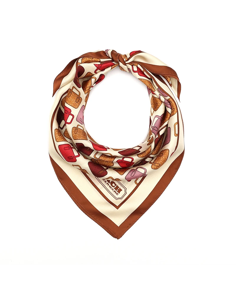 Coach Women's Trompe L'Oeil Bag Print Silk Square Scarf