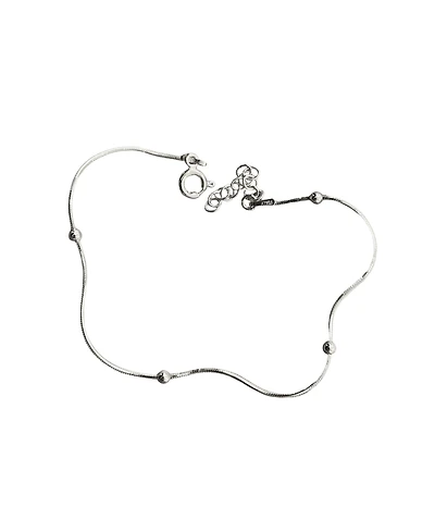 Spero London Italian Bead Chain Sterling Silver Satellite Bracelet