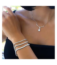 Spero London Sterling Silver Tennis Bracelet - 4mm