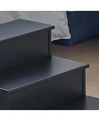 Kings Brand Furniture Darien 3 Step Wood Step Stool for Adults or Kids, Dog Stairs