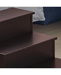 Kings Brand Furniture Darien 3 Step Wood Step Stool for Adults or Kids, Dog Stairs