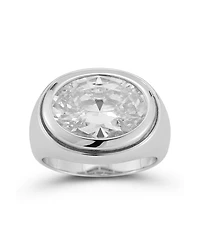 Rachel Zoe 14K Gold Plated Sterling Silver Oval Signet Ring