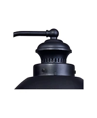 John Timberland Industrial Outdoor Wall Light Fixtures Set of 2 Black Metal Led 8" Seedy Glass for Exterior Barn Deck House Porch