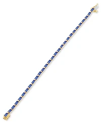 Created Sapphire Bracelet (6-1/6 ct. t.w.) in 14k Yellow Gold Over Sterling Silver