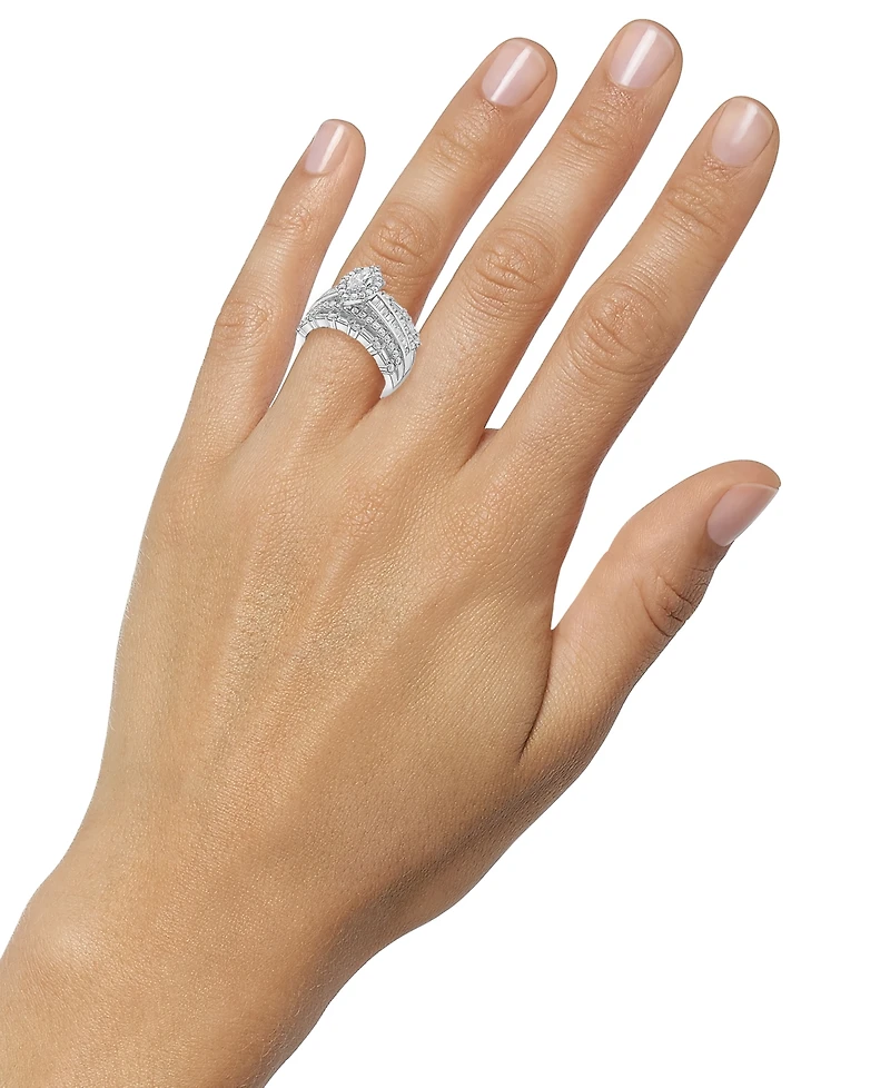 Diamond Multi-Row Statement Ring (2 ct. t.w.) in 14k White Gold