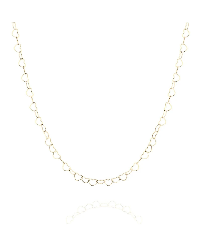 Spero London Love Heart Sterling Silver Chain Necklace