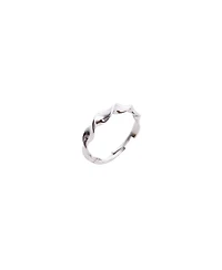 Spero London Helical Sterling Silver Ring Lightly Twisted Ring