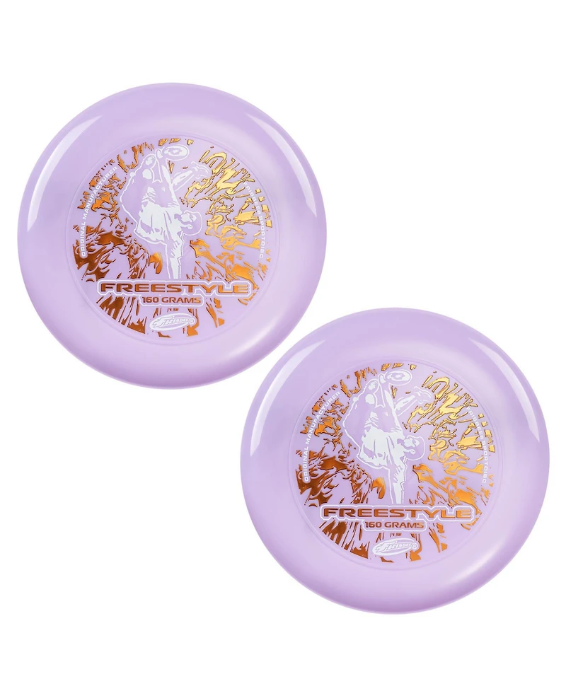 Wham-o Frisbee Freestyle 160g Flying Disc, for Outdoor Fun - 2 Pack