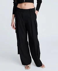 Kenneth Cole Women's Fly-Front Pleated Cargo Pants