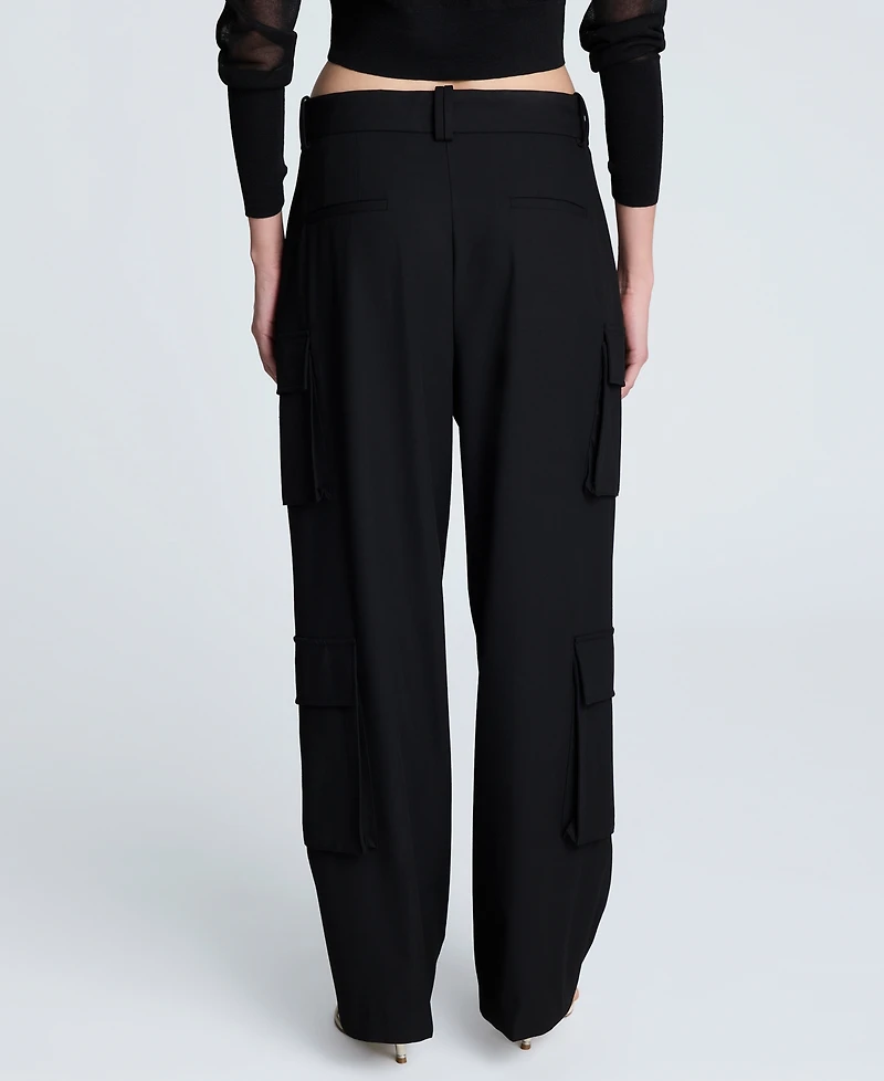 Kenneth Cole Women's Fly-Front Pleated Cargo Pants