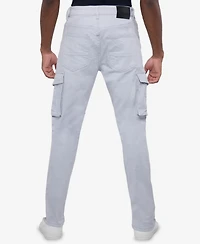 Raw X Men's Rip And Repair Cargo Pocket Jeans