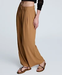 Kenneth Cole Women's High Rise Double-Pleat Wide-Leg Pants