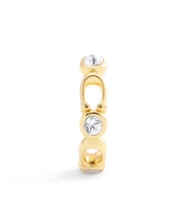 Coach Faux Stone Signature Heritage Single Cuff Earrings