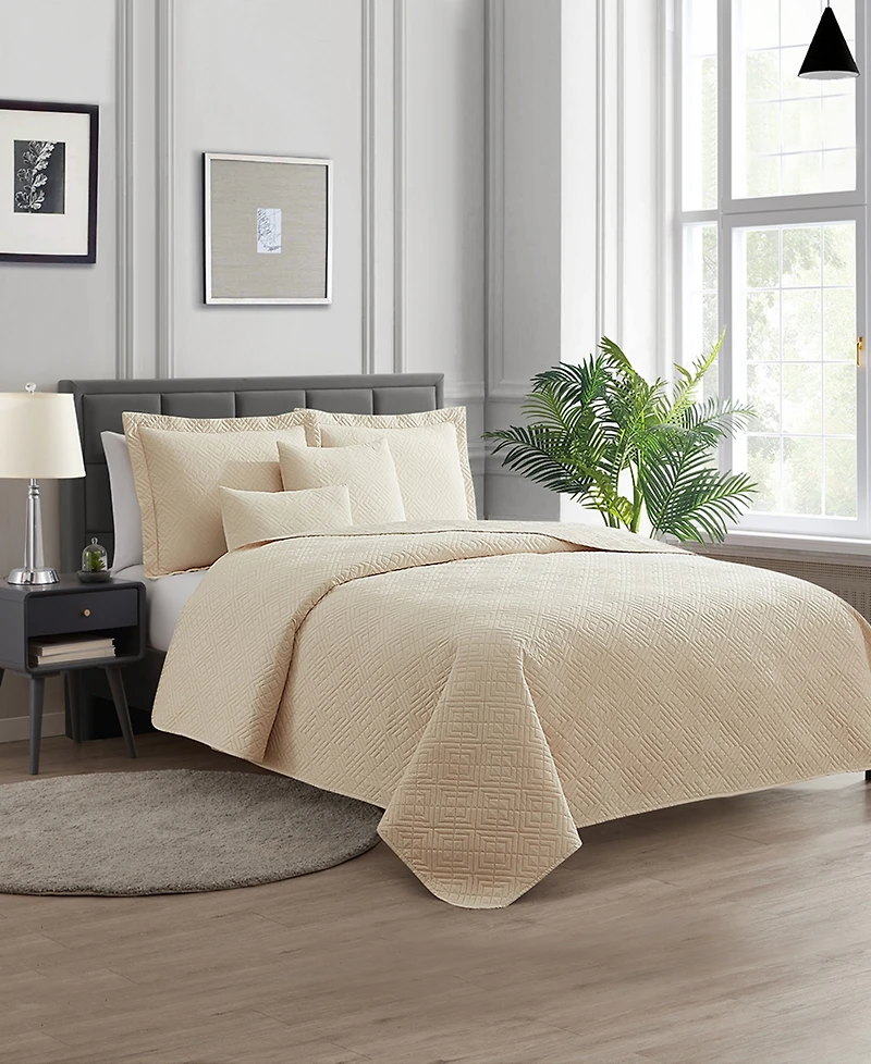 Nestl Diamond Embossed 5-Pc. Quilt Set, King/California King