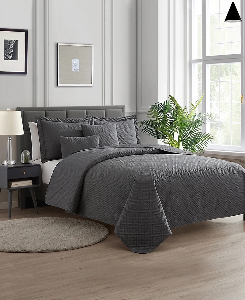 Nestl Diamond Embossed 5-Pc. Quilt Set, Full/Queen