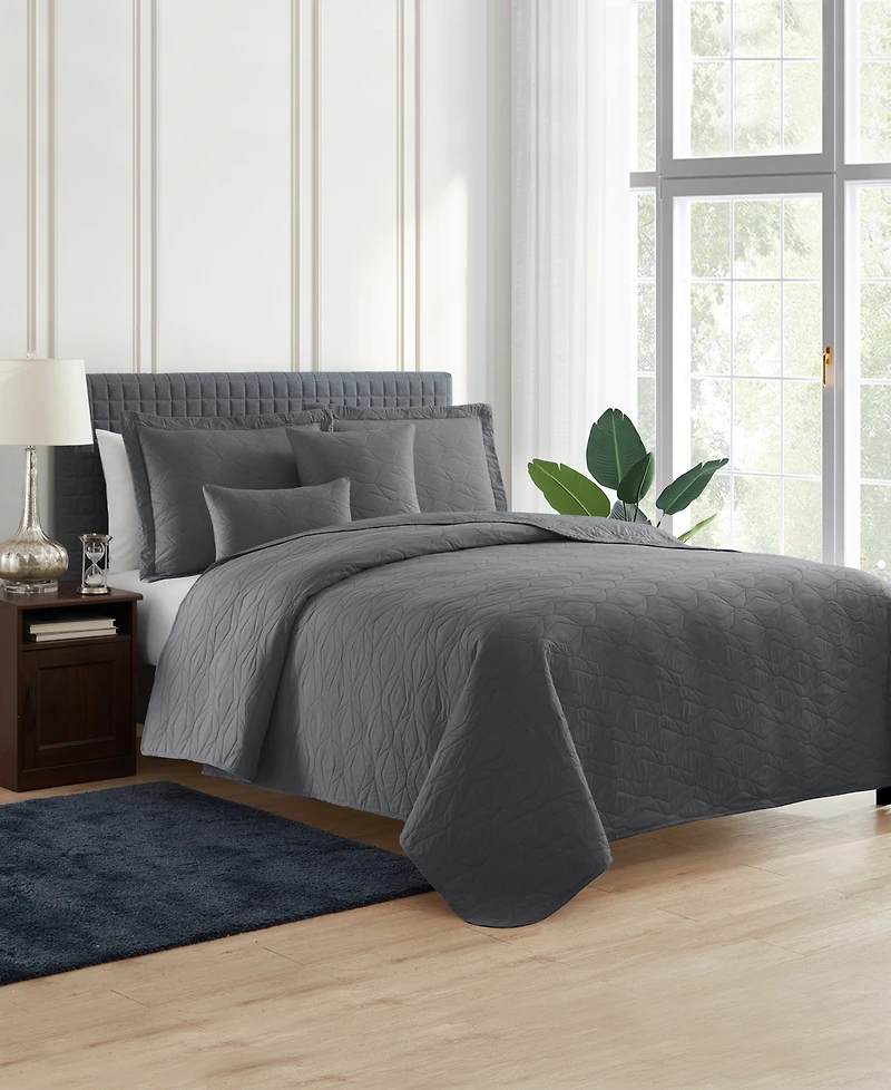 Nestl Ellipse Embossed 4-Pc. Quilt Set, Twin/Twin Xl