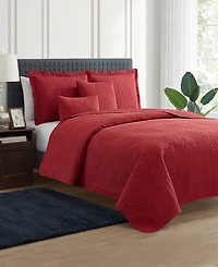 Nestl Grid Embossed 5-Pc. Quilt Set, Full/Queen