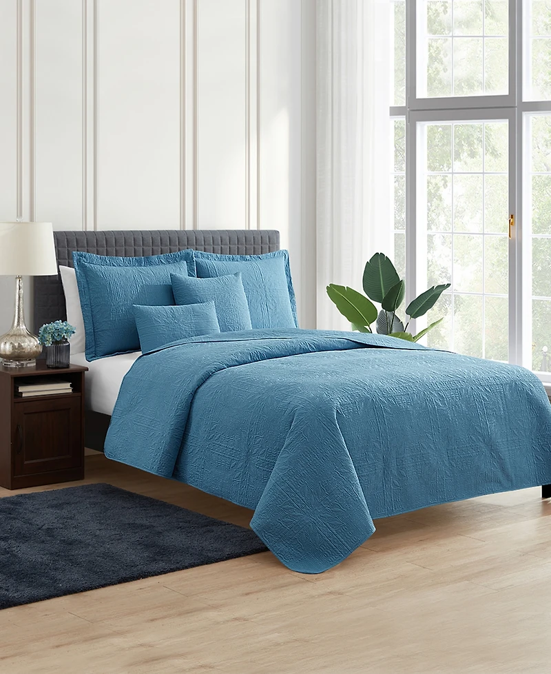 Nestl Grid Embossed 4-Pc. Quilt Set, Twin/Twin Xl