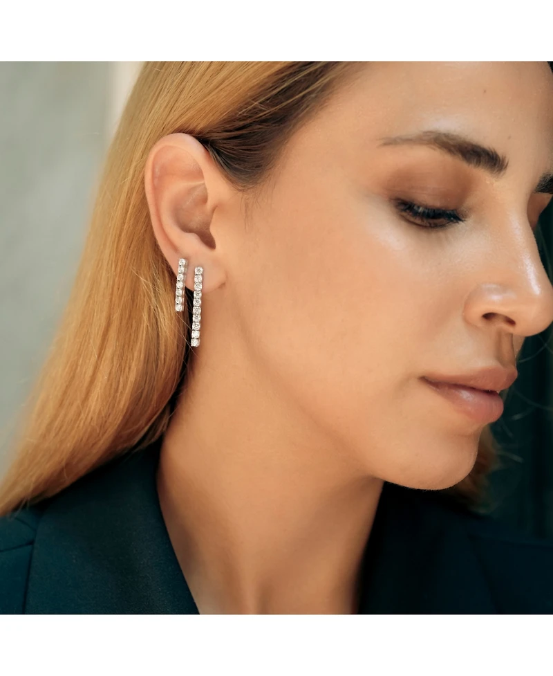Spero London Sterling Silver Tennis Earring - Single