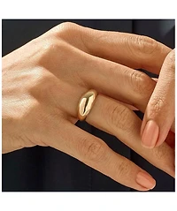 Spero London Sterling Silver Dome Crescent Ring