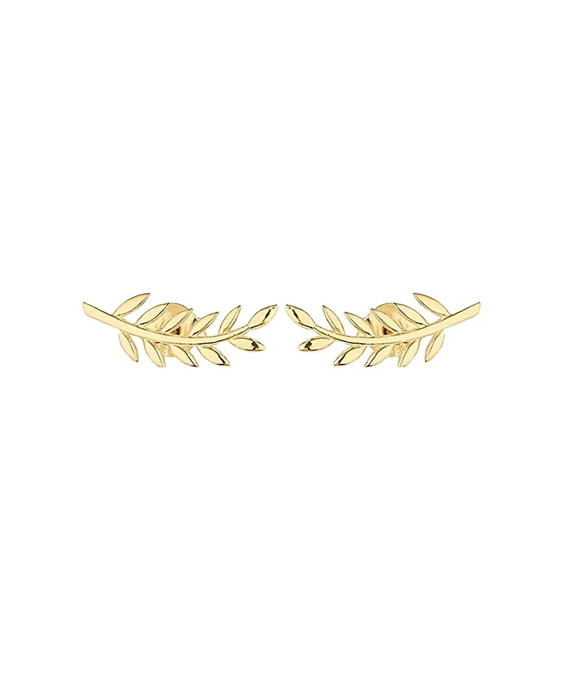 Spero London Wheat Earrings Ear Of Sterling Silver Stud Earring
