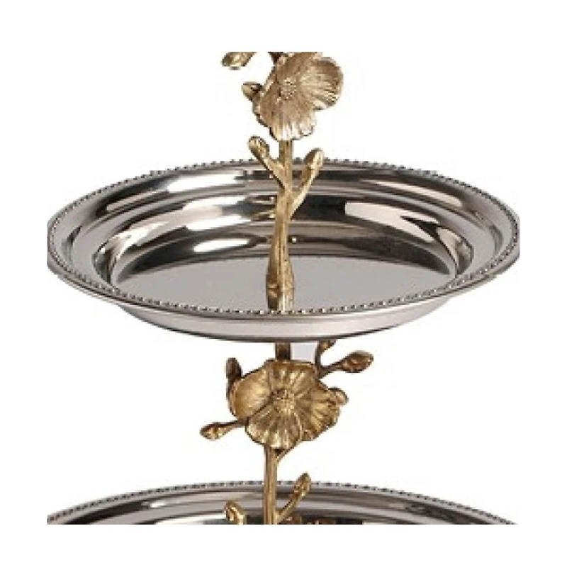 Handcrafted Round Stainless Steel Tray – Sleek Serveware for Indoor & Outdoor Spaces