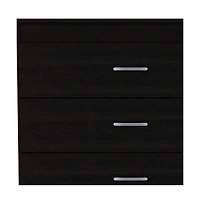 Wooden Three Drawer Dresser for Bedroom and Closet Storage