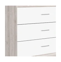 Wooden Three Drawer Dresser for Bedroom and Closet Storage