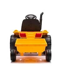 ExperienceJoywhale Kids 12V Ride-On Tractor with Detachable Trailer