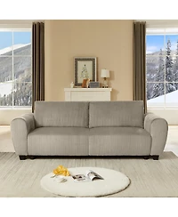 Streamdale Corduroy Sleeper Sofa Couch with Storage - Light Brown