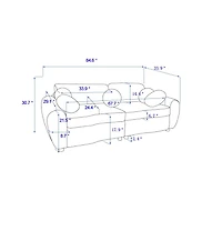 Streamdale 84" Corduroy Sofa Couch