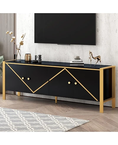 Streamdale 70.9" Tv Stand for TVs up to 75", Media Console with 2 Cabinets