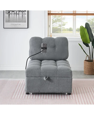 Streamdale Furniture 40.20 inches long, Teddy Sofa Fabric,a convertible sofa-bed, for Apartment Office Living Room