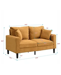 Streamdale Furniture 57" Modern 2-Seat Sofa - Orange