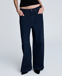 Kenneth Cole Women's Slouchy High-Rise Wide-Leg Jeans